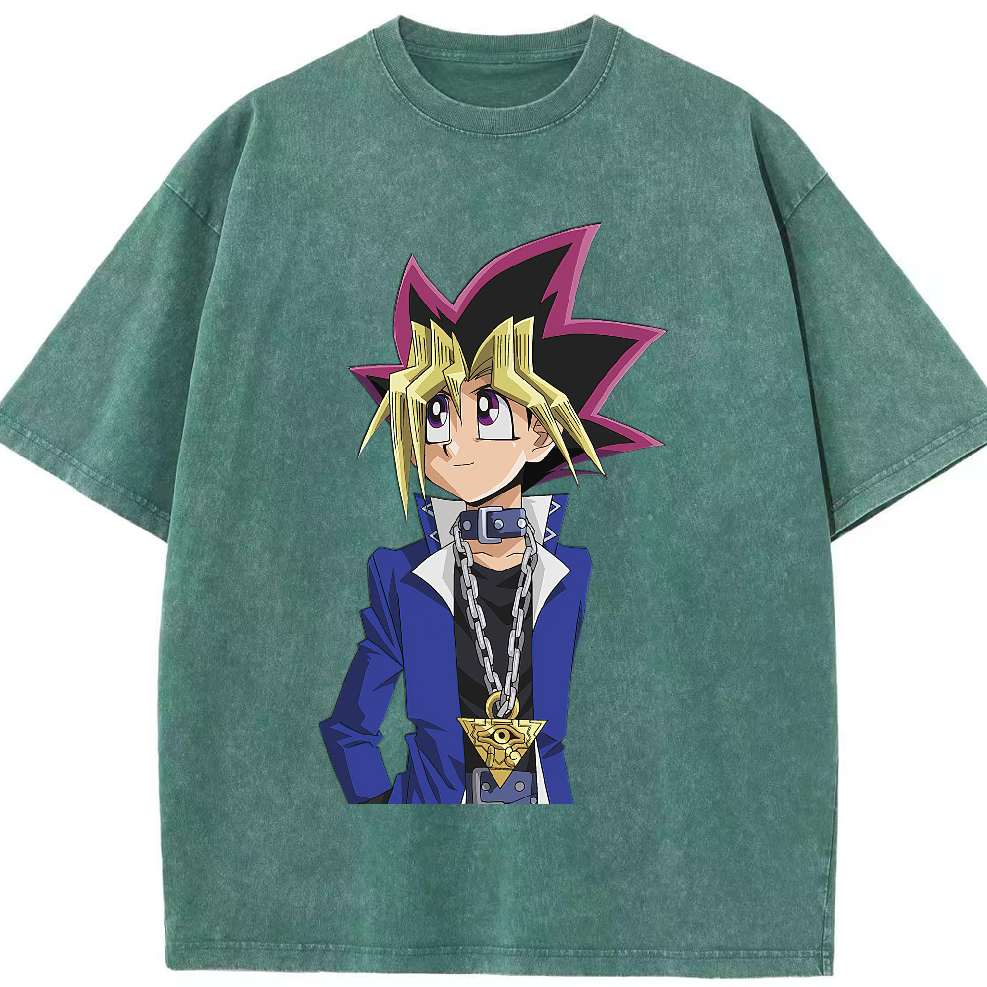 （画像用） 遊☆戯☆王 Yu-Gi-Oh! 綿100% ヴィンテージ風 半袖Tシャツ（フロントプリント）